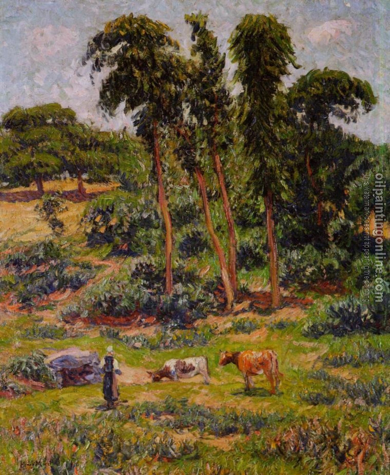 Moret, Henri - Peasant and Her Herd